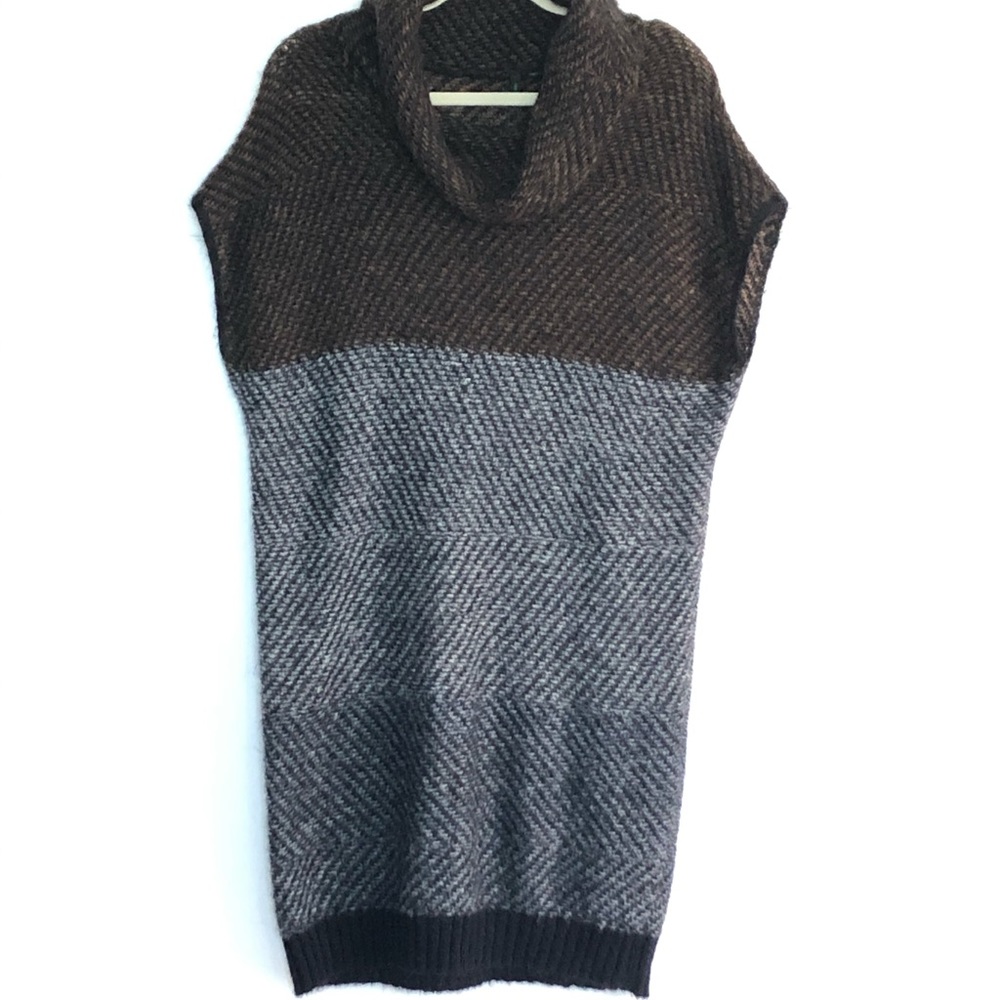 BENETTON Cowl Neck Knit Long Dress Top